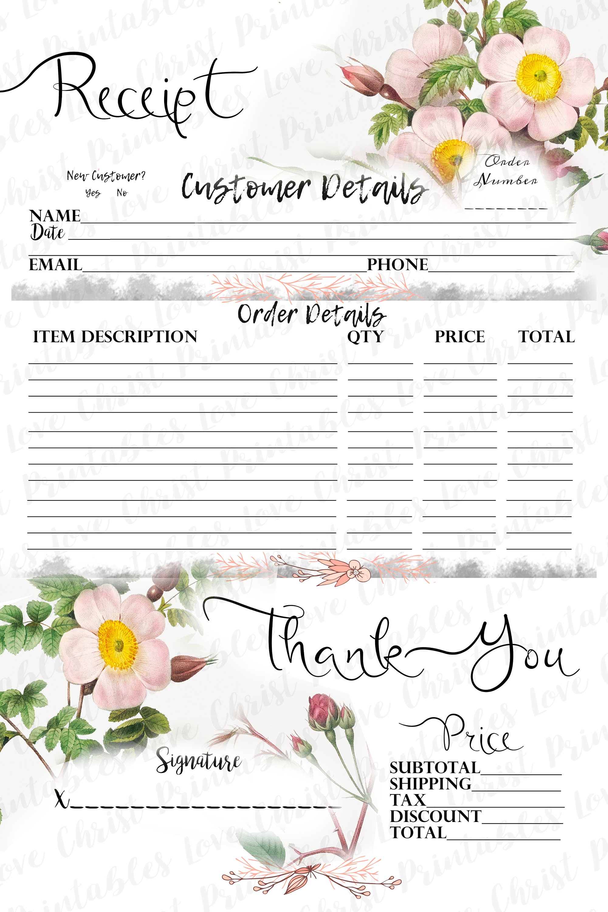 small business launch planner receipt template business etsy