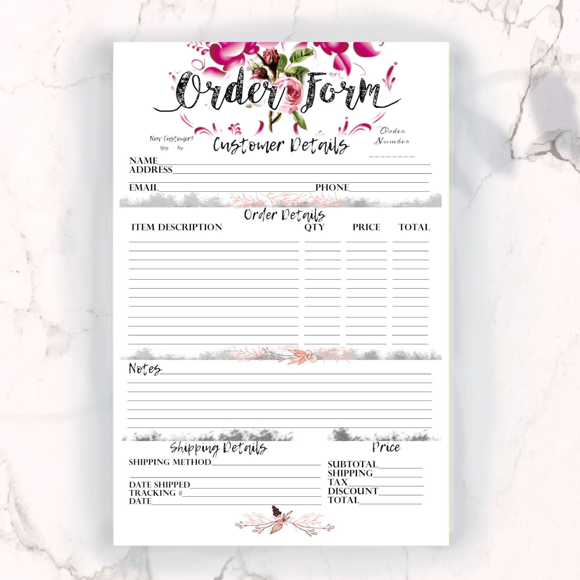 Downloadable Free Printable Order Forms For Crafts Downloadable Free Printable Order Forms For Crafts