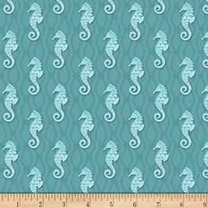 SINGER Denise Palmer Navy Mermaid Cotton Fabric