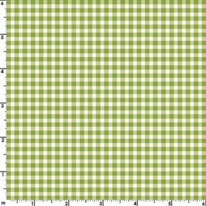 Green Gingham Fabric, Green Gingham Prints,  Green & White Check Fabric, Maywood Studio Fabric, Green Check Material, Checked Quilting, RTS