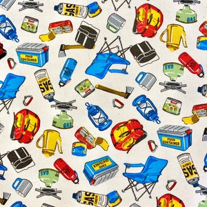 Camping Accessory Fabric, Lodge Cabin Decor, Tent Camping Fabric, Outdoor Camping Fabric, Outdoor Tent Camping, Camper Kitchen, Quilting