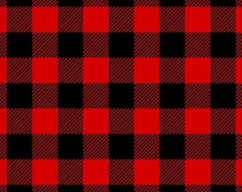 Red & Black Flannel, Buffalo Check Flannel, Lumberjack Flannel, Flannel By The Yard, Farmhouse Plaid, Quilting Flannel, Gift For Quilters