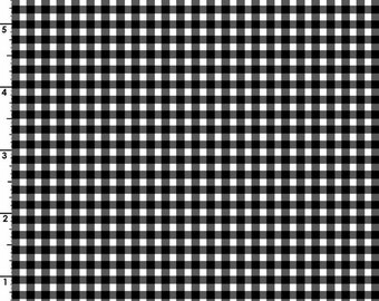Black Gingham Fabric, Black & White Check Fabric, Black Check Fabric, Gingham Prints, Maywood Studio Fabric, Checked Quilting, Modern Quilt