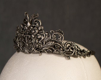 Tiare Crown Baroque Hair Gothic Silver / Gold / Bronze
