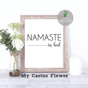 Printable Quotes-Namaste In Bed-Printable Wall Art-Quotes Prints-Downloadable Prints-Instant Download-Printable Art-Quote Posters