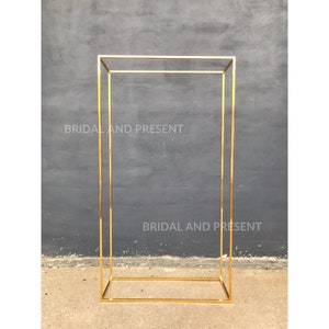 Custom 7ft Metal Rectangular Tall Floral Stand/Geometric Stand/Vase/Backdrop Stand Column Arch/Wedding Backdrop Arch