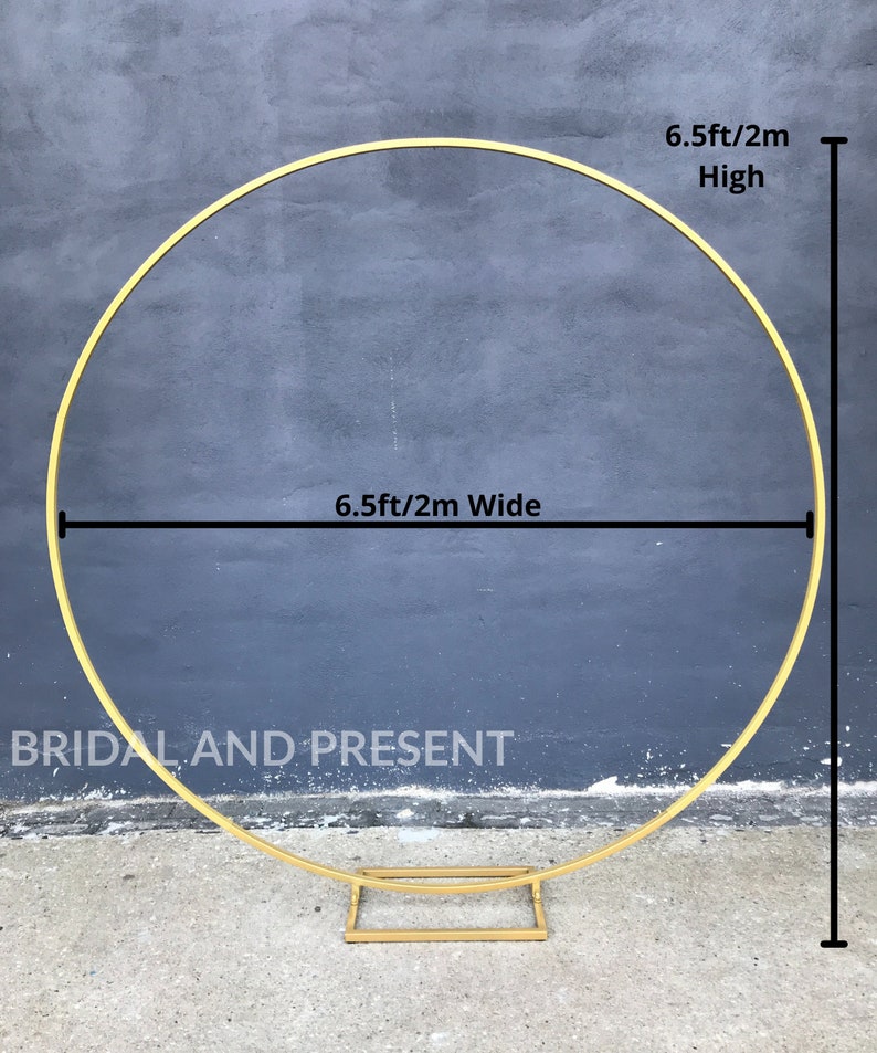 New 6.5ft Metal Circle Round Backdrop Stand for Wedding Arch Etsy