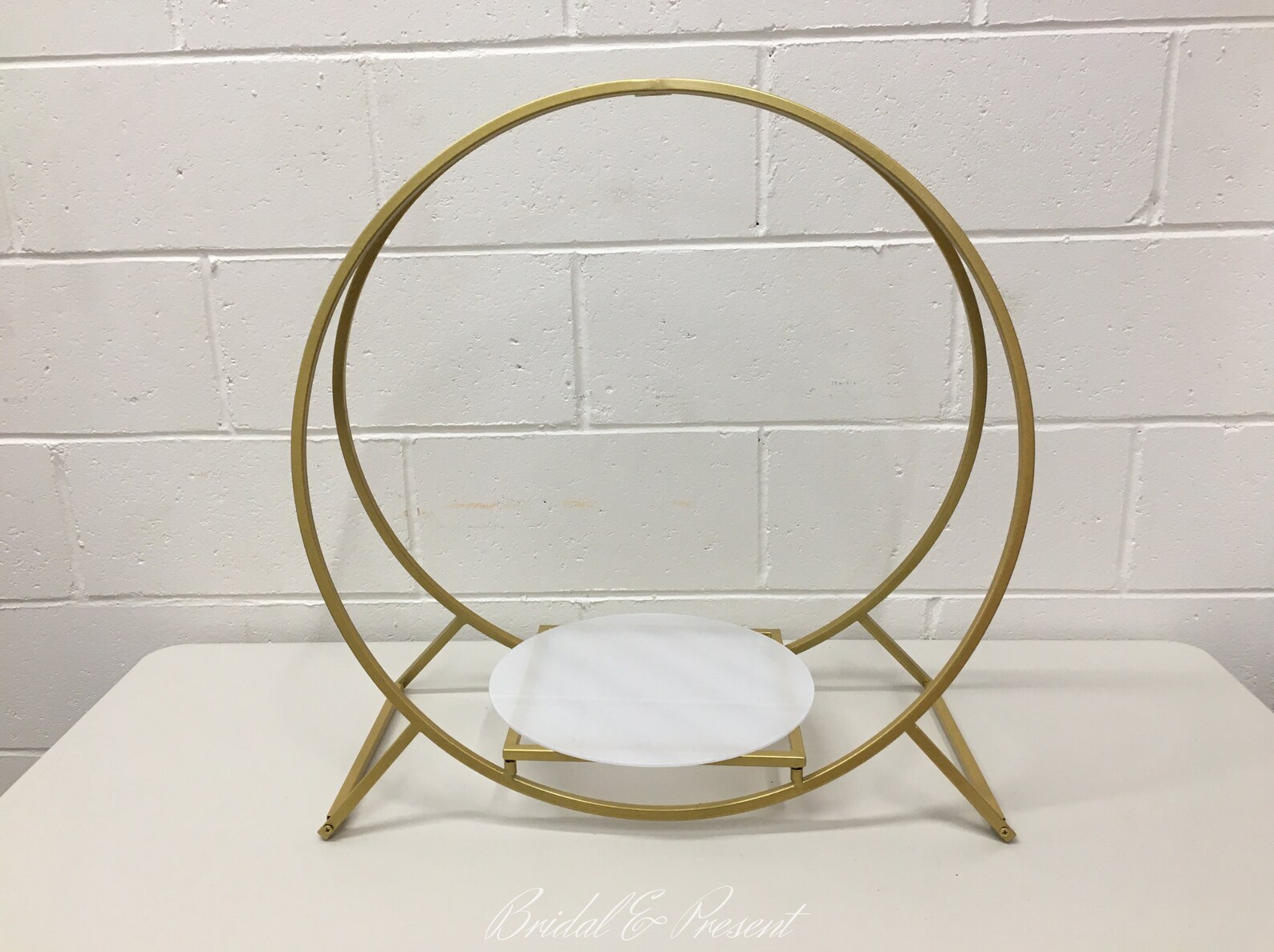 Gold 24 Double Hoop Cake Stand/wedding Decor/ Metal Etsy