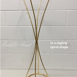 Gold Trumpet Metal Tall Centerpiece/Geometric Stand/Vase image 3