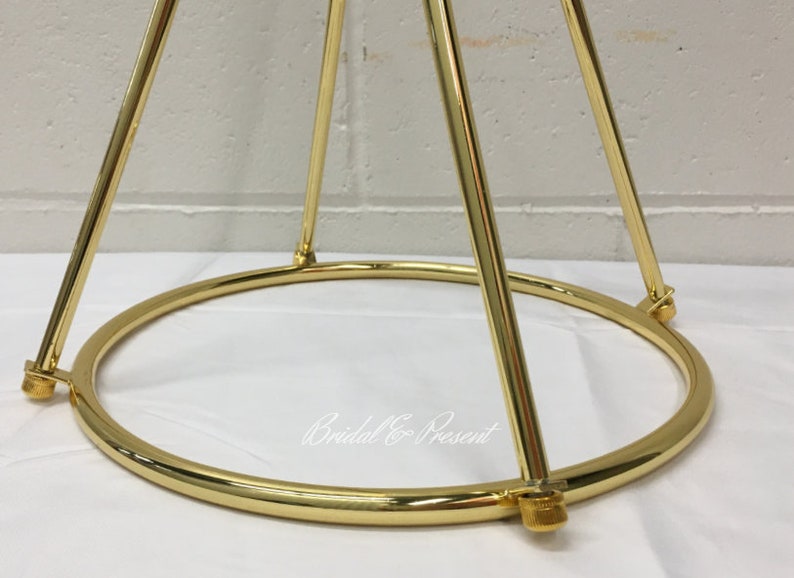 Gold Trumpet Metal Tall Centerpiece/Geometric Stand/Vase image 6