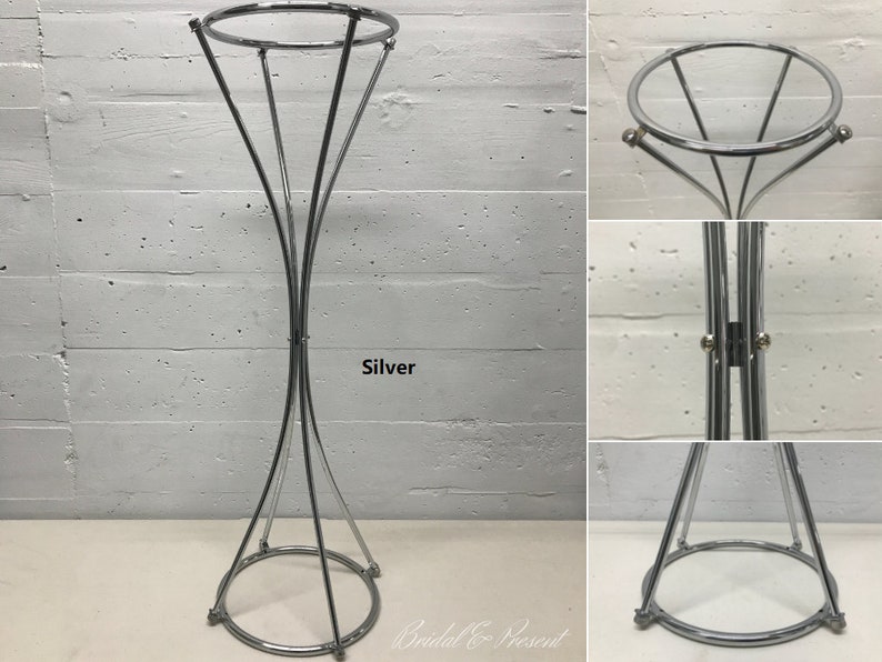 Gold Trumpet Metal Tall Centerpiece/Geometric Stand/Vase image 9