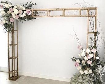 New! 7.2ft Metal Bridge Arch Wedding Arch Backdrop Stand for Wedding Flower Arrangements Balloon Decorations