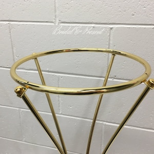 Gold Trumpet Metal Tall Centerpiece/Geometric Stand/Vase image 4