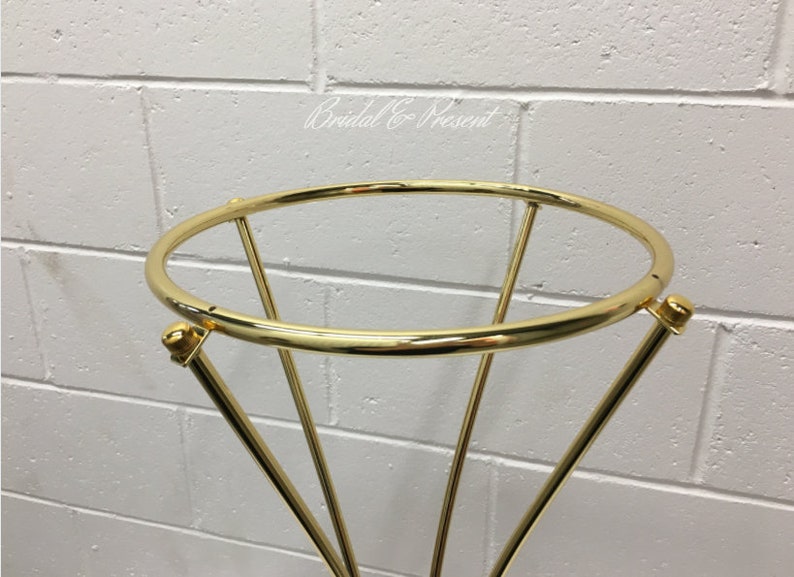 Gold Trumpet Metal Tall Centerpiece/Geometric Stand/Vase image 4