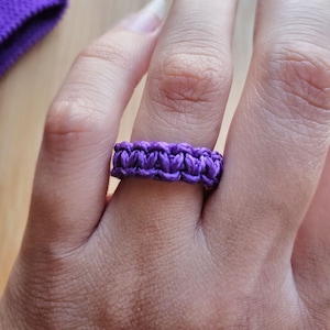 Paracord Ring, Cobra Weave Micro-cord Ring image 1