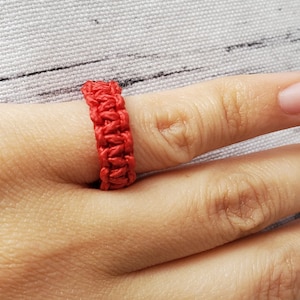 Paracord Ring, Cobra Weave Micro-cord Ring image 2