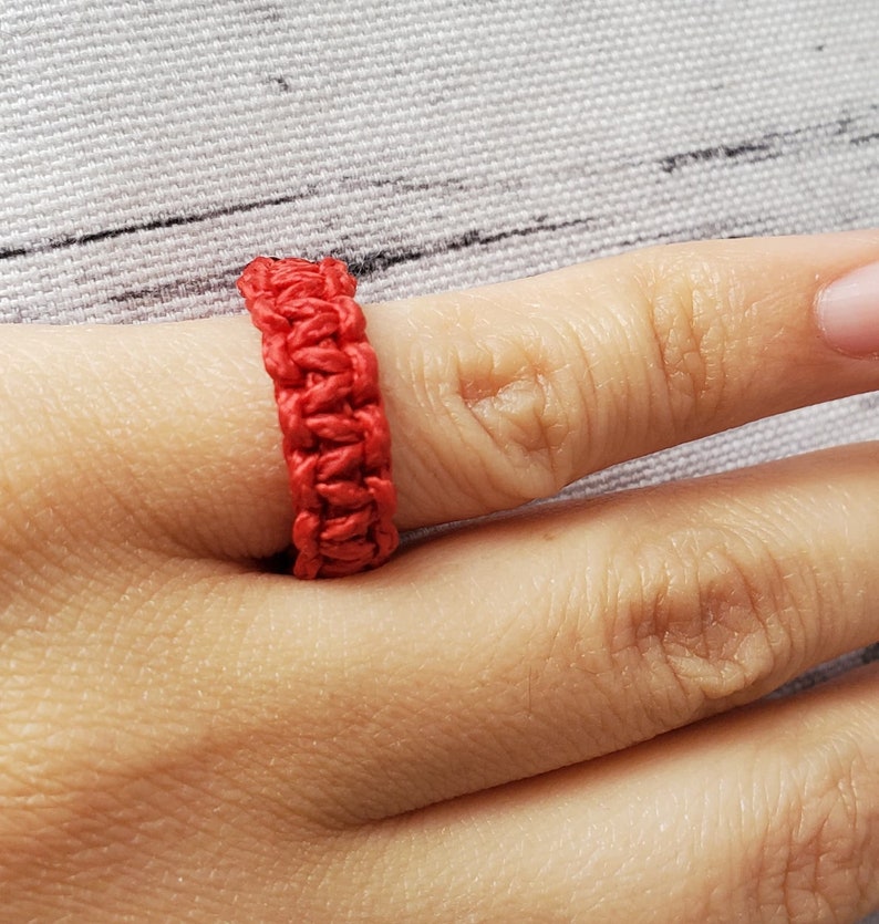 Paracord Ring, Cobra Weave Micro-cord Ring image 2