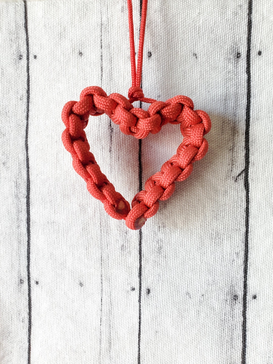 Heart Ornament, Paracord Red Heart, Red Heart, Paracord, Heart