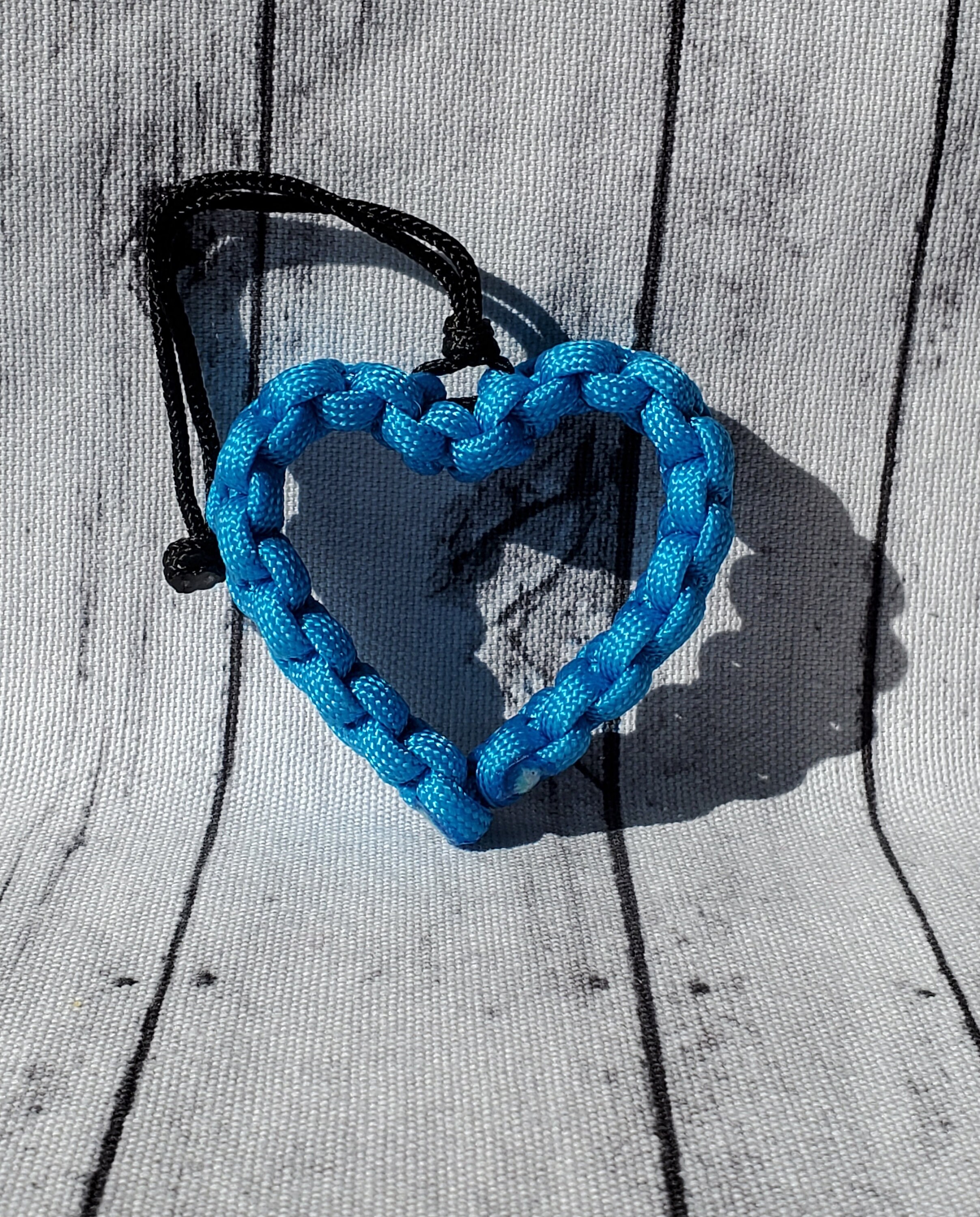 Heart Ornament, Paracord Blue Heart, Blue Heart, Paracord, Heart