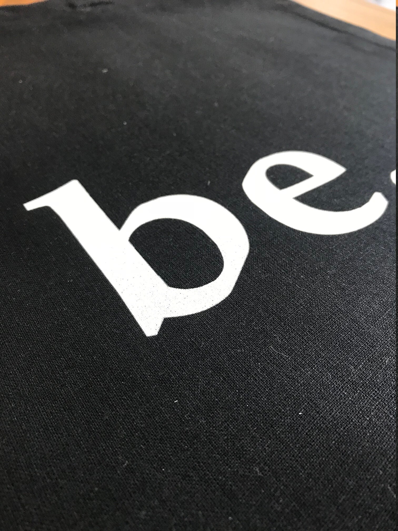 Be. Word Tote Black Cotton Shopper Bag Design Tote | Etsy