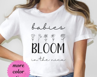 Floral NICU Nurse Shirt, Wildflower Nurse Shirt, Neonatal Nurse Gift, Nurse Appreciation Shirt, Neonatal ICU Nurse Shirt