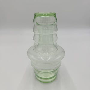 Vintage Vaseline Green Water Carafe