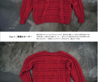 Kni122 - Japanese Knitting Ebook, Advance Knit, Knit Sweater