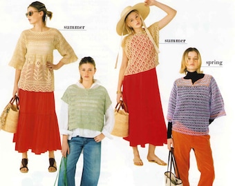 japanese crochet and knit ebook, cro592 crochet and knit patterns for spring, summer clothes 2024, scarfs, jackets, socks, receive via email