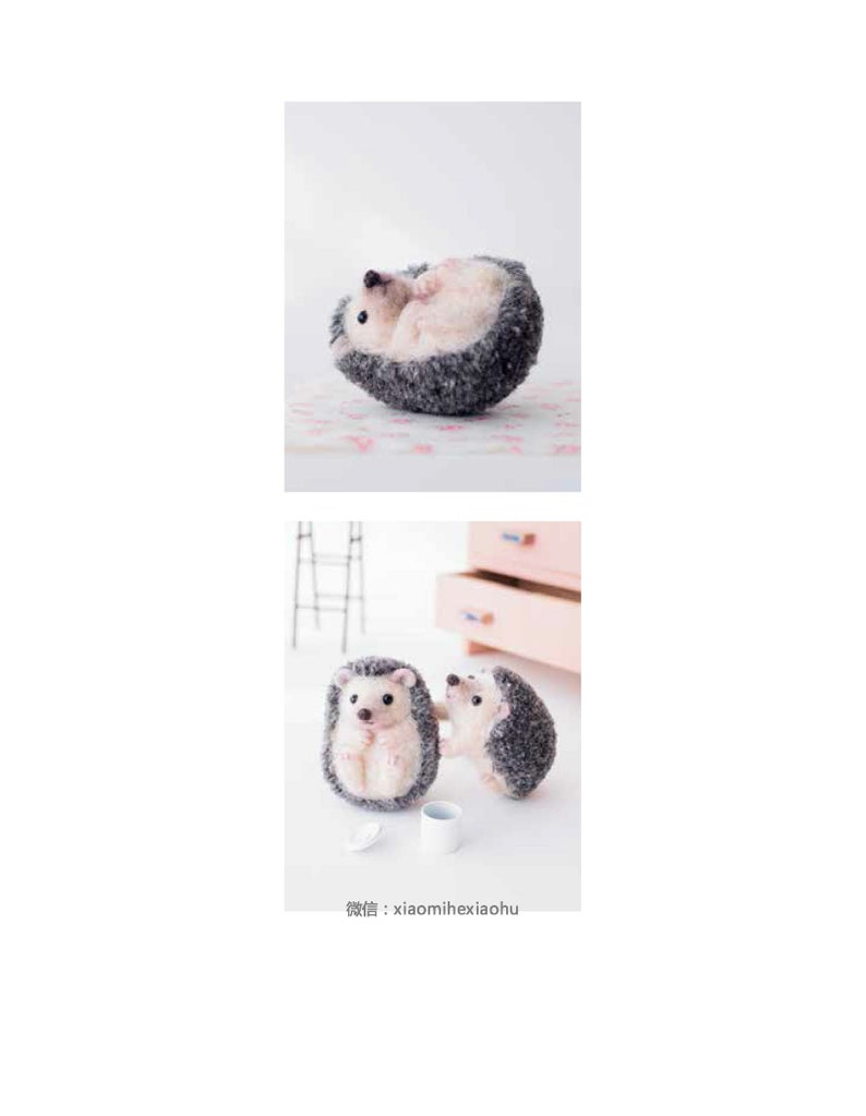 nf14 english needle felting ebook, needle felt cute animals, cats, dog, patterns written in english, instant download or receive via email image 9