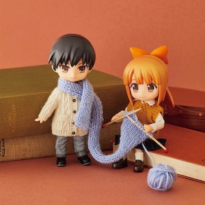 Japanese knit ebook, kni236 knit doll's clothes and fashion accessories, knit minimal clothes, receive via email