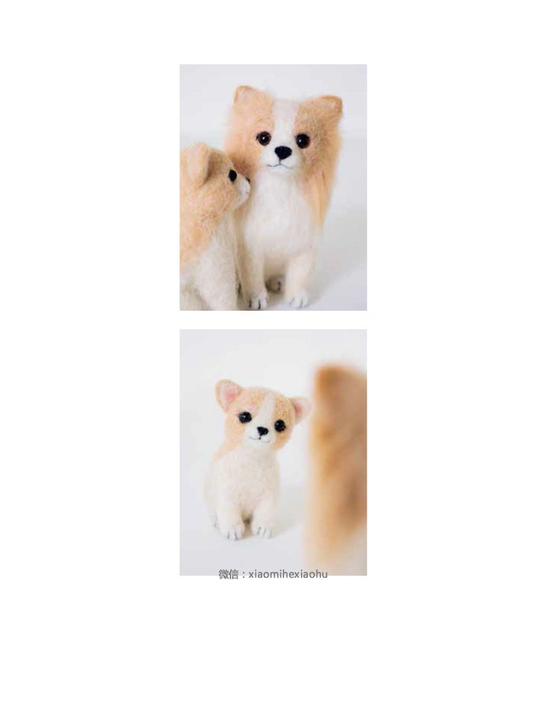 nf14 english needle felting ebook, needle felt cute animals, cats, dog, patterns written in english, instant download or receive via email image 3