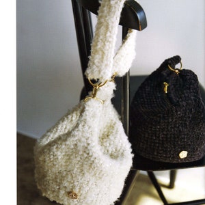 cro433 japanese crochet ebook, crochet modern bags 2022, crochet eco andaria handbags, sweaters, instant download or receive via email zdjęcie 7
