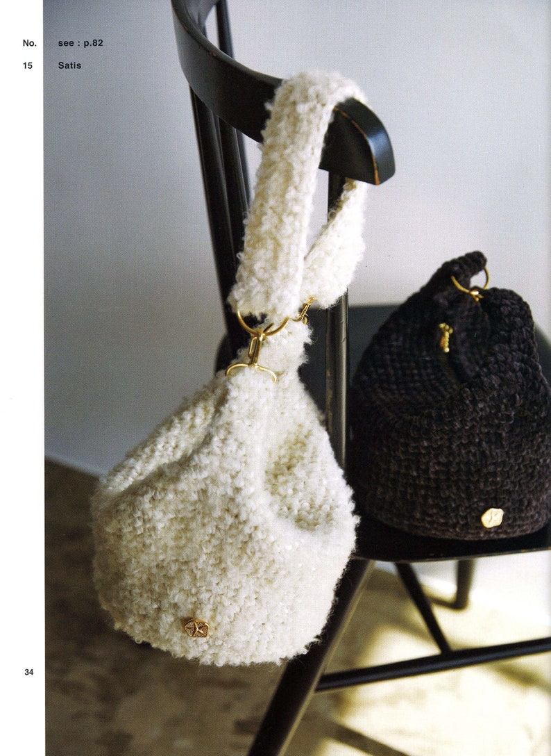cro433 japanese crochet ebook, crochet modern bags 2022, crochet eco andaria handbags, sweaters, instant download or receive via email zdjęcie 7