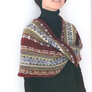 kni12 japanese knitting ebook, knit neck warmer, collar, round knitting technique, instant download or receive via email image 6