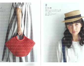 cro452 - japanese crochet ebook, crochet hats and bucket bags, instant download or receive via email