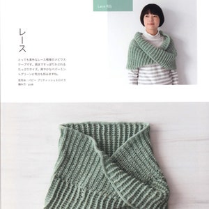 kni12 japanese knitting ebook, knit neck warmer, collar, round knitting technique, instant download or receive via email image 2