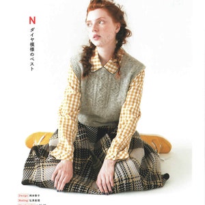 japanese knit ebook, kni245 knit winter clothes, tanks, sweaters, scarfs, shawls, cardigan, receive via email image 7