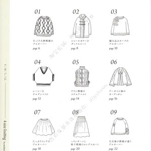 japanese knit ebook, kni277 knit patterns for clothes, sweaters, tanks, jackets, skirts, receive via email 画像 2