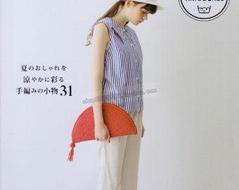 Cro150 - Manila Hemp Yarn Knit Washable Hats & Bags Japanese Craft Book, crochet ebook, instant download, pdf
