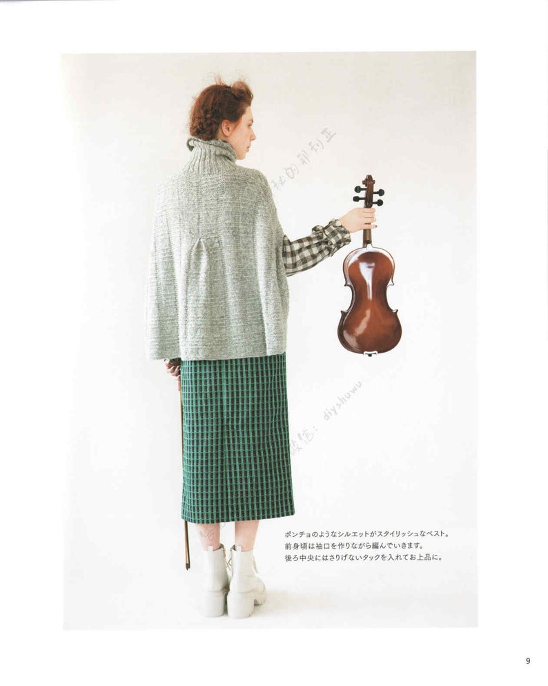 japanese knit ebook, kni245 knit winter clothes, tanks, sweaters, scarfs, shawls, cardigan, receive via email image 3