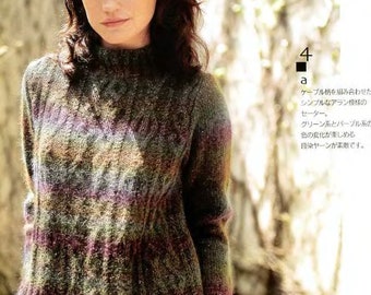 kni164 - japanese knitting ebook, knit european sweaters, hats, scarfs, gloves, jackets in 2004, instant