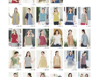 japanesecrochet ebook, cro585 - crochet patterns for summer clothes, tanks, scarfs, jackets, shawls, stoles 2017, receive via email