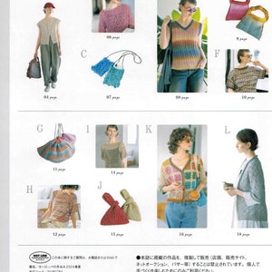 japanese crochet ebook, cro590 crochet motifs, granny square patterns, diagrams for clothes, tanks, bags, hats, receive via email image 2