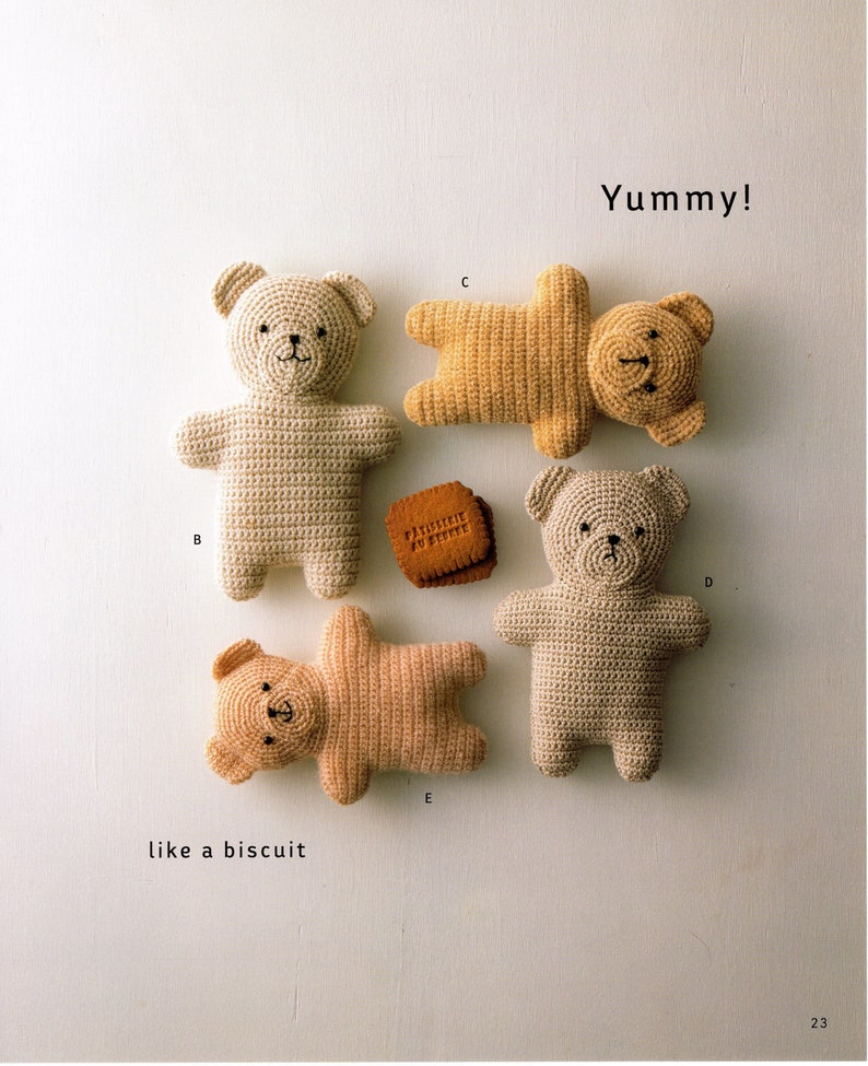 cro503 Japans gehaakt ebook, gehaakte teddyberen, amigurumi haak, gehaakt speelgoed, direct downloaden of ontvangen via e-mail afbeelding 6