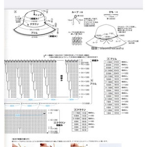 cro444 japanese crochet ebook, crochet summer hats, crochet eco andaria hats, instant download or receive via email 画像 10