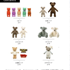 cro503 Japans gehaakt ebook, gehaakte teddyberen, amigurumi haak, gehaakt speelgoed, direct downloaden of ontvangen via e-mail afbeelding 1