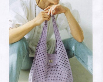 japanese crochet ebook, cro601 crochet patterns for bags, pouches, crochet eco andaria bags, tote bags, 2024 designs, receive via email