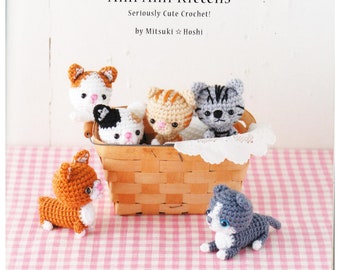 Cro145-Ami Ami Kittens Serious Cute Crochet English Craft Book, libro electrónico de ganchillo, descarga instantánea o recibir por correo electrónico, pdf