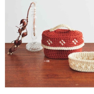 japanese crochet ebook, cro575 crochet patterns for scarfs, bags, coasters, boxes, baskets, accessories, receive via email image 3