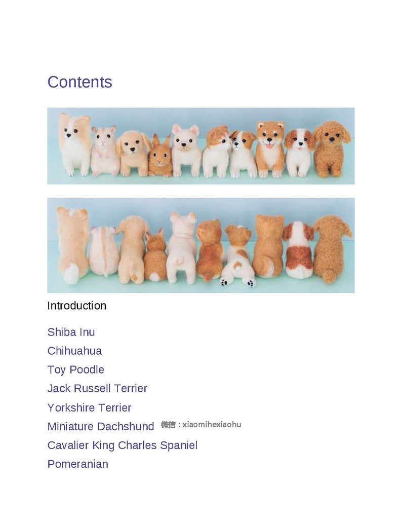nf14 english needle felting ebook, needle felt cute animals, cats, dog, patterns written in english, instant download or receive via email image 1